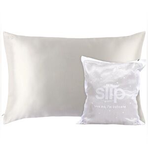 SLIP 100% SILK WHITE QUEEN PILLOWCASE